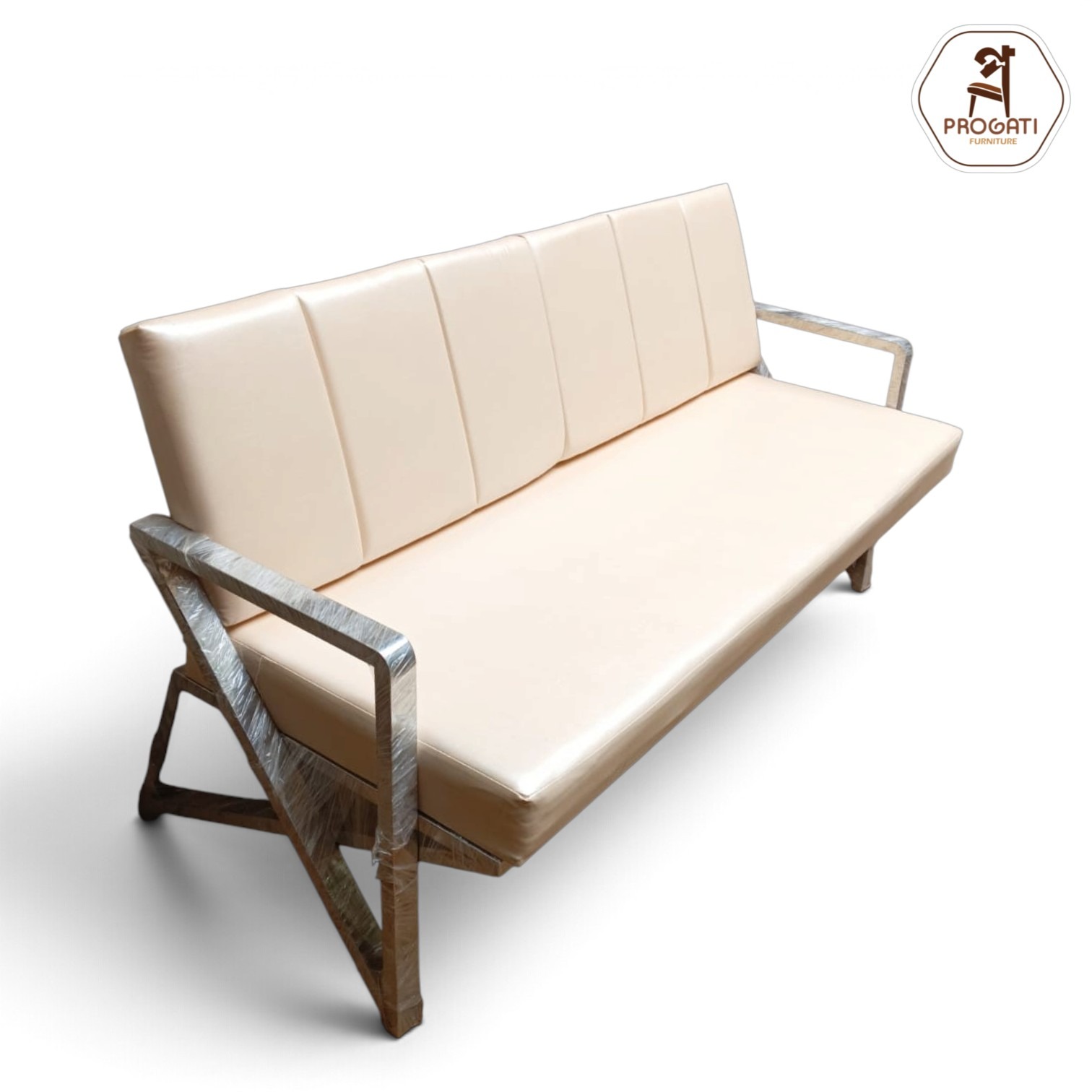 Modern steel structure sofa set in Barasat showroom